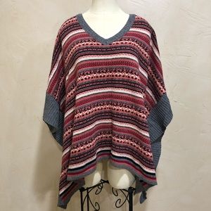 Forever 21 Aztec boho poncho style sweater